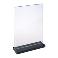 magnetischer T-Aufsteller mit schwarzem Sockel Hochformat | A4 - 210 x 297 mm