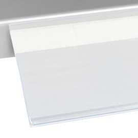 Réglettes porte-étiquette DBR, adhésif 52 mm | 1000 mm | transparent
