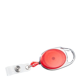 Porte-clé extensible rouge|transparent