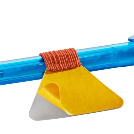 Porte-crayon, avec boucle élastique plat, auto-adhésif, orange 