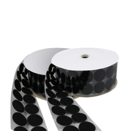 Pastilles auto-agrippantes en rouleau, Set - Crochet & Boucle | 45 mm | noir