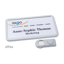 Porte-badges magnétiques Office 40 gris clair