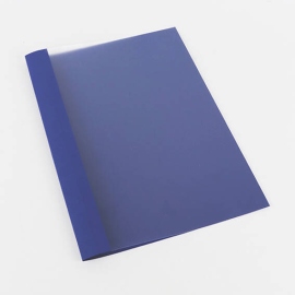 Chemise à œillets A4, carton lin, 10 feuilles, bleu | 1 mm