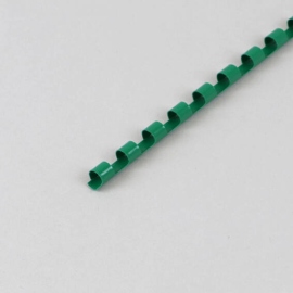 Spirales plastiques pour reliure A4, rond 6 mm | vert