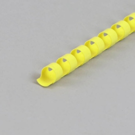 Spirales plastiques pour reliure A4, rond 8 mm | jaune