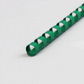 Spirales plastiques pour reliure A4, rond 10 mm | vert