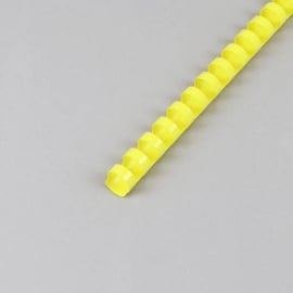 Spirales plastiques pour reliure A4, rond 14 mm | jaune