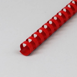 Plastikbinderücken A4, rund 19 mm | rot