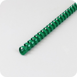 Spirales plastiques pour reliure A4, ovale 22 mm | vert
