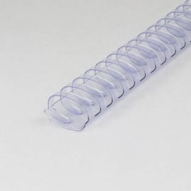 Spirales plastiques pour reliure A4, ovale 38 mm | transparent