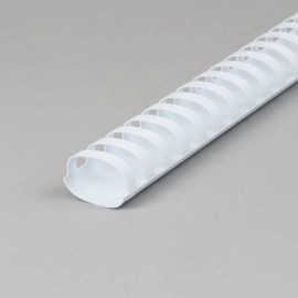 Spirales plastiques pour reliure A4, ovale 38 mm | blanc