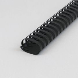 Plastikbinderücken A4, oval 45 mm | schwarz