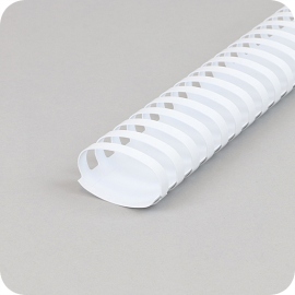Spirales plastiques pour reliure A4, ovale 51 mm | blanc