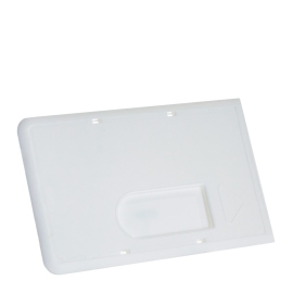 Scheckkartenhüllen Hartplastik mit Daumenaussparung, weiß 