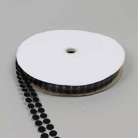 Klettpunkte auf Rolle, Haken und Flausch einzeln 13 mm | schwarz | Haken