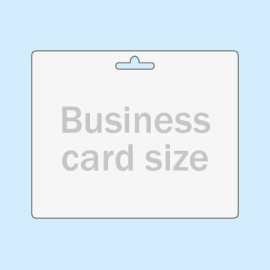 Porte-badges format carte bancaire, format paysage, film arrière PVC rigide, avec trou euro 