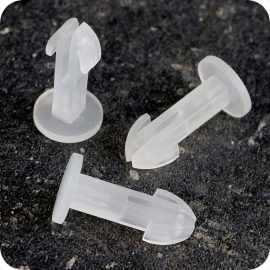 Bouton pression en plastique, transparent 12 mm