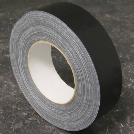 Gewebeband einseitig klebend, Fälzelband schwarz | 19 mm