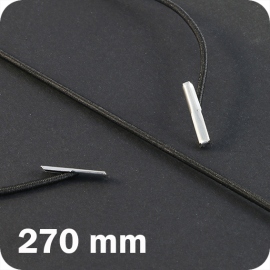 Gummizugschnüre 270 mm mit 2 Splinten, schwarz 