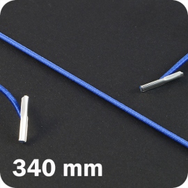 Gummizugschnüre 340 mm mit 2 Splinten, mittelblau 
