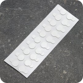 Doppelseitige Reinacrylat-Klebepunkte, 1 mm dick, stark/stark 10 mm | zu 100 Stück im Druckverschlussbeutel