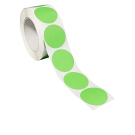 Pastilles de marquage, en papier vert clair | 50 mm