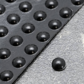 Elastikpuffer, Halbkugel, selbstklebend 10 mm | schwarz