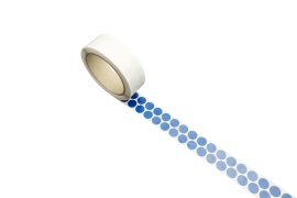 Pastilles adhésives en tissu, bleu foncé 15 mm | 1 000 unités