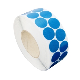 Pastilles adhésives en tissu, bleu foncé 30 mm | 2 500 unités