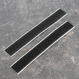 Klettstreifen selbstklebend, Haken und Flausch paarweise 20 x 150 mm | schwarz