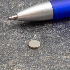 Scheibenmagnete aus Neodym, 6 mm x 1 mm, N45 