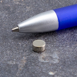Scheibenmagnete aus Neodym, 6 mm x 3 mm, N45 