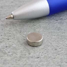 Scheibenmagnete aus Neodym, 8 mm x 3 mm, N35 