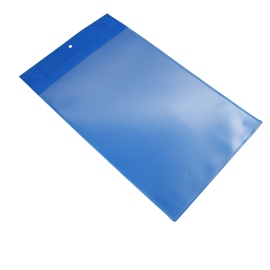 Pochettes magnétiques à rabat pour format A4, avec 2 aimants néodyme, ouverture petit côté, PP, bleu 