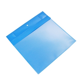 Pochettes magnétiques à rabat pour format A5, avec 2 aimants néodyme, ouverture sur le grand côté, PP, bleu 