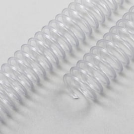 Spirales plastiques, A5, pas 4:1, transparent, 12 mm