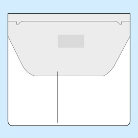 Pochettes rectangulaires, 109 x 100 mm avec rabat, 2 compartiments 