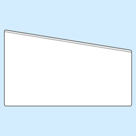 Pochettes rectangulaires, 217 x 130/95 mm, bord biseauté 