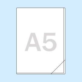 Pochettes rectangulaires pour format A5, ouverture grand et petit côté, Quickload 