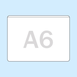 Pochettes rectangulaires pour format A6, ouverture sur le grand côté 