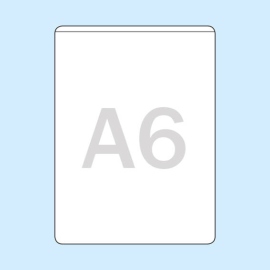 Pochettes rectangulaires pour format A6, ouverture petit côté 