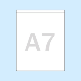 Pochettes rectangulaires pour format A7, ouverture petit côté 