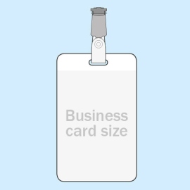 Ausweishüllen mit Clip, für Scheckkartenformat, Hochformat 