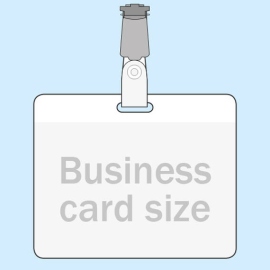 Ausweishüllen mit Clip, für Scheckkartenformat, Querformat 