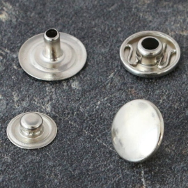 Druckknöpfe, Typ S, 12,4 mm, vernickelt 