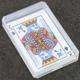 Boîte pour jeu de cartes, 97 x 65 x 15 mm, fond+couvercle 