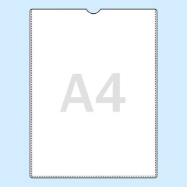 Pochettes de protection pour A4, ouverture petit côté, transparent 