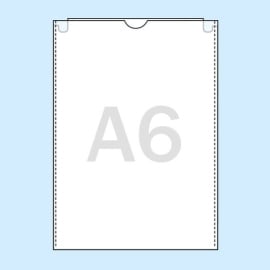 Pochettes de protection pour A6, ouverture petit côté, transparent 