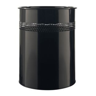 Papierkorb Metall schwarz