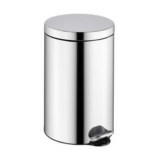 Treteimer 12 L Edelstahl  | silber  | glänzend 